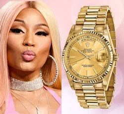 nicki minaj rolex|Nicki Minaj gold dress.